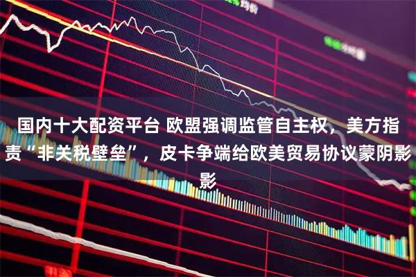 国内十大配资平台 欧盟强调监管自主权，美方指责“非关税壁垒”，皮卡争端给欧美贸易协议蒙阴影
